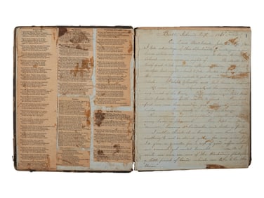 [CIVIL WAR]. Manuscript book documenting the wartime experiences of a 1st South Carolina Infantry pr
