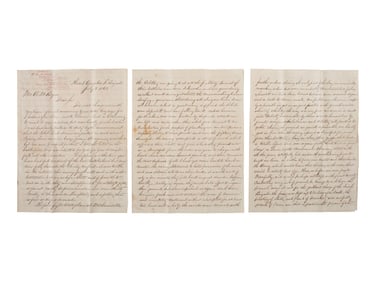 [CIVIL WAR]. JACKSON, AAAG Charles N. (1840-1866). A detailed 12pp letter describing the Seven Days'