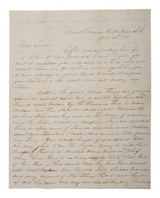 [UNITED STATES COLORED TROOPS]. Letter from Alexander Heasley (1839-1865), discussing progress of