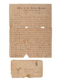 [CIVIL WAR]. Letter written by Capt. Sampson J. Whiteman, 1st United States Colored Cavalry,