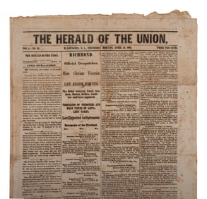 [CIVIL WAR]. Two Civil War-era newspapers, incl. coverage of Second Bull Run and early report of