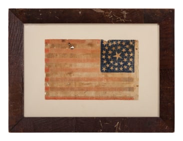 [FLAGS]. 29-star American parade flag with double medallion pattern. Ca 1847-1848.