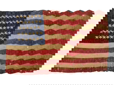 [FLAGS]. 34-star American flag. Ca 1861-1863.