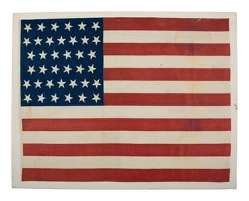 [FLAGS]. 38-star American flag. Ca 1876-1890.