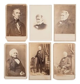 [US PRESIDENTS]. 10 CDVS featuring US Presidents JACKSON, VAN BUREN, TYLER, FILLMORE, PIERCE,