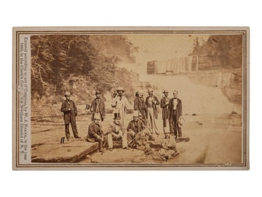 [SEWARD, William H. (1801-1872)]. 3 CDVs including Secretary Seward's Diplomatic Party, At Trenton