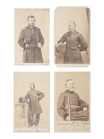 [LINCOLN FUNERAL]. A group of 12 CDVs featuring generals and other high ranking officers wearing