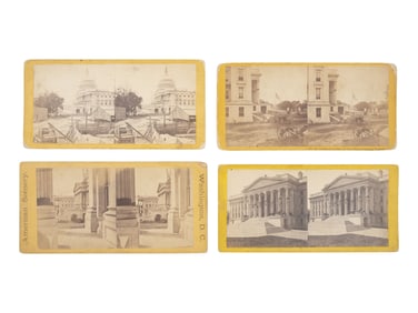 [LINCOLN, Abraham (1809-1865)]. The Lincoln funeral in WASHINGTON. 10 stereoviews featuring funerary