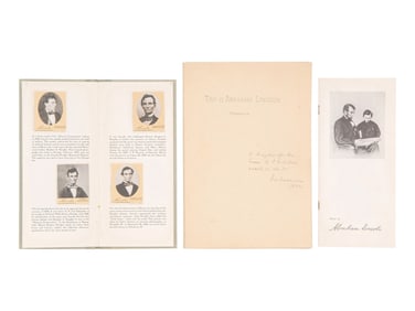 [LINCOLNIANA]. Archive of correspondence, photographs, ledgers, mockups, and other ephemera related