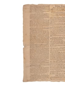 [GREAT SOUTH CAROLINA HURRICANE]. The Boston Evening Post. Boston, MA: T. Fleet, 16 October 1752.