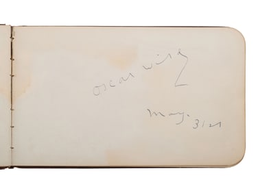 [LITERATURE]. Autograph album signed by various individuals, incl. Oscar WILDE.