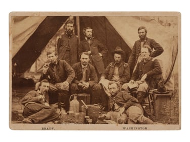 [CUSTER, George A. (1839-1876)]. [GIBSON, James, photographer]. Officers of General Andrew Porter's