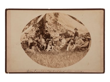 [CUSTER, George A. (1839-1876)]. [GOFF, Orlando, photographer]. Outing at the Little hart River near