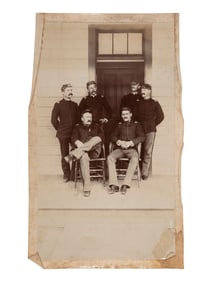 [INDIAN WARS]. A group of 7 photographs of George Lawson Scott and fellow officers stationed in the