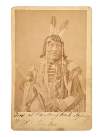 [NATIVE AMERICANS]. GARDNER, Alexander (1821-1882), photographer. Cabinet card of Two Bears, Lower