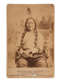 [NATIVE AMERICANS]. GOFF, O.S., photographer. Cabinet card of Sitting Bull. Zimmerman Bros,