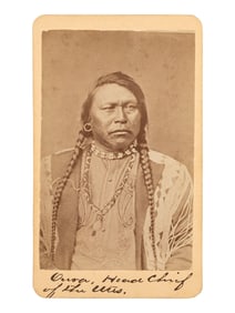 [NATIVE AMERICANS]. CDV of Ouray, "Chief of the Utes." Colorado Springs, CO: Byron H. Gurnsey, ca