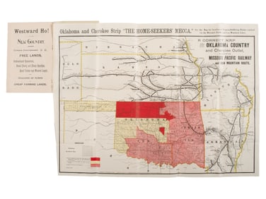 [MAPS -- OKLAHOMA LAND RUSH]. Statistics and Information Concerning the Indian Territory, Oklahoma,