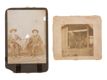[WESTERN AMERICANA]. A group of 2 photographs of Judge Roy Bean.