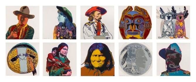 Andy Warhol (American, 1928–1987) Cowboys and Indians (the complete portfolio of ten), 1986