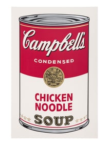Andy Warhol (American, 1928-1987) Chicken Noodle Soup (from Campbell's Soup I), 1968