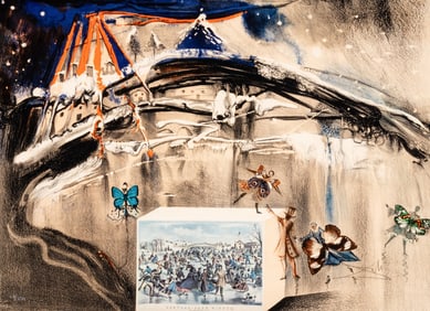 Salvador Dalí (Spanish, 1904-1989) New York Central Park Winter (from Currier & Ives as