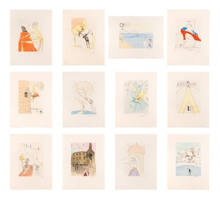 Salvador Dalí (Spanish, 1904-1989) After 50 Years of Surrealism (complete portfolio of 12 with