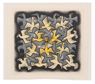 M.C. Escher (Dutch, 1898-1972) Sun and Moon, 1948