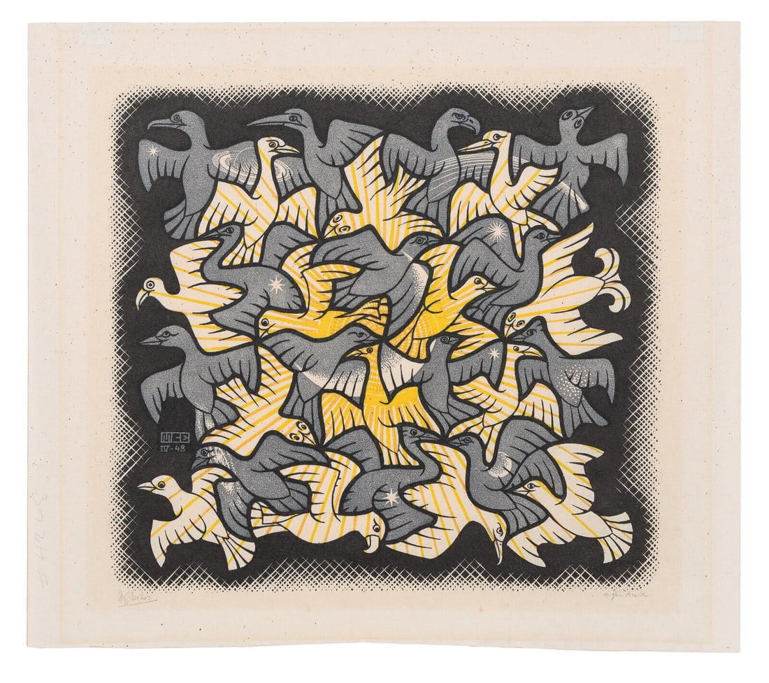 M.C. Escher, Day and Night, 1938 | Bruce Silverstein