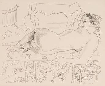 Henri Matisse (French, 1869-1954) Nu couché sur sol fleuri, 1929