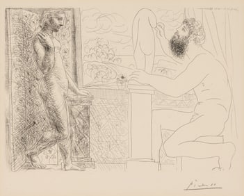 Pablo Picasso (Spanish, 1881–1973) Sculpteur et son Modèle devant une Fenêtre (from