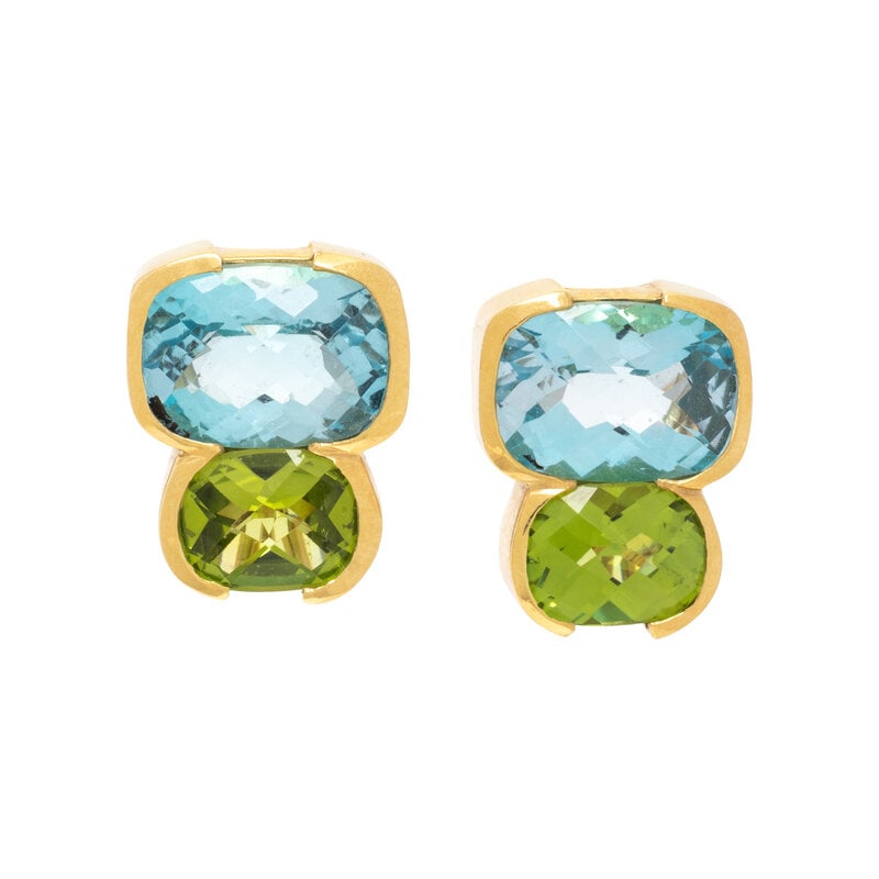 MAZ, PERIDOT AND BLUE TOPAZ EARRINGS (1 of 2)