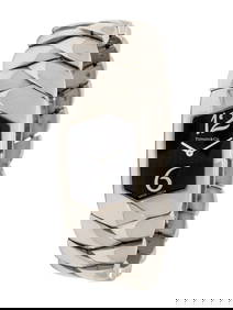 TIFFANY & CO., STAINLESS STEEL 'TIFFANY TESORO' WATCH (1 of 3)