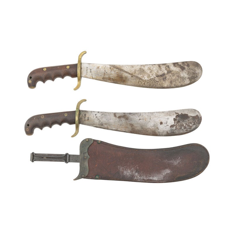 Two US Model 1904 Bolo Knives, One with Scabbard (1 of 2)