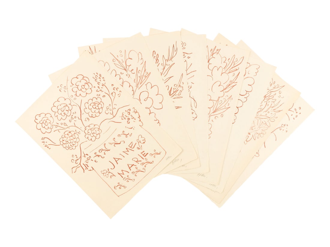 [ARTIST BOOK]. MATISSE, Henri (1869-1954), artist. -- RONSARD, Pierre de (1524-1585). Florilege des