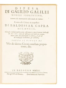 [SCIENCE & TECHNOLOGY]. GALILEI, Galileo (1564-1642). Difesa di Galileo Galilei, noble Fiorentino...