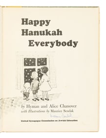 SENDAK, Maurice (1928-2012), illustrator. -- CHANOVER, Hyman and Alice. Happy Hanukah Everybody. New