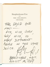 VONNEGUT, Kurt, Jr. (1922-2007). Slaughterhouse-Five or The Children's Crusade. New York: Seymour