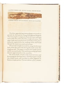 HUNTER, Dard (1883-1966). Papermaking in Southern Siam. Chillicothe, OH: The Mountain House, 1936.