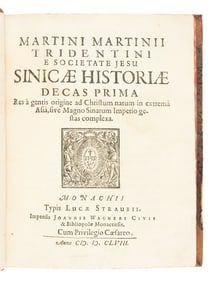 MARTINI, Martino (1614-1661). Sinicae historiae. Munich: Lucas Straub for Johann Wagner, 1658.