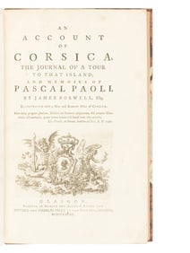 [TRAVEL & EXPLORATION]. BOSWELL, James (1740-1795). An Account of Corsica, the Journal of a Tour to