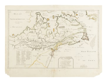 [MAP]. CHAMPLAIN, Samuel De (1574-1635) and Pierre DU VAL (1619-1683). Le Canada Faict par le Sr de