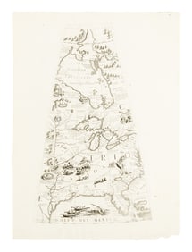 [MAP]. CORONELLI, Vincenzo Maria (1650-1718). Globe gore [Great Lakes, Florida, Gulf Coast, Texas,