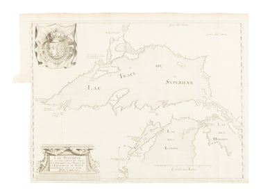 [MAP]. DABLON, Claude (1618-1697). Lac Superieur et autres lieux ou sont les missions des peres de