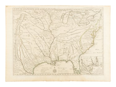 [MAP]. DE L'ISLE, Guillaume (1675-1726). Carte de la Louisiane et du Cours du Mississippi. Paris, 17