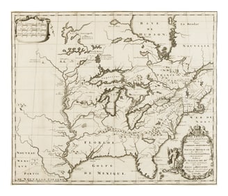 [MAP]. HENNEPIN, Louis (1640-1704). Carte d'un tres grand pais nouvellement decouvert dans