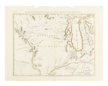 [MAPS - GREAT LAKES REGIONS]. A pair of engraved maps, comprising: