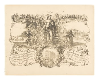 [AMERICANA]. Chicago Illustrated. Literary Descriptions by James W. Sheahan. Chicago: Jevne &