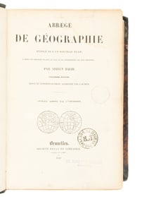 [AMERICANA - JESUITS]. BALBI, Adrien. Abrege de geographie, redige sur un noveau plan, d'apres les