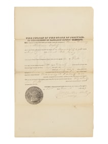 Stuart & Lincoln signed document, Springfield, 30 March 1839.
